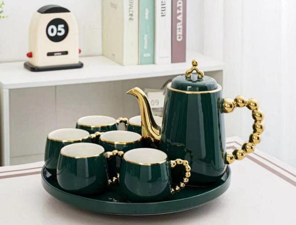 Turkish Style Tea Set With Fancy Handles
