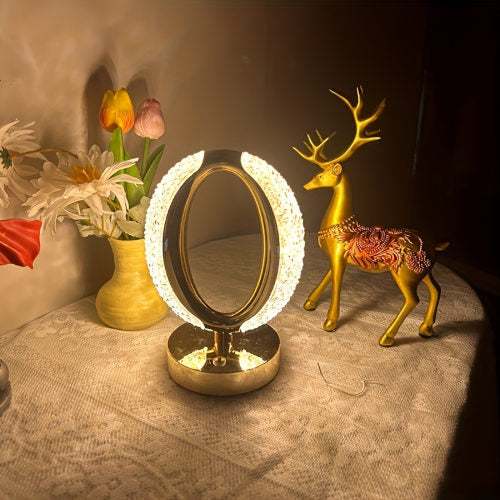 LED Crystal Table Touch Sensor Lamp with 3 Changeable Modes