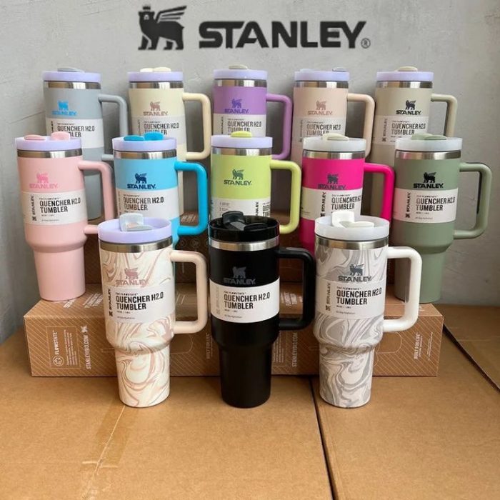 New Stanley Stainless Steel Insulated Tumbler with Lid and Straw