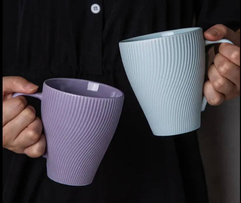 Spiral Ceramic Mugs For Tea And Coffee
