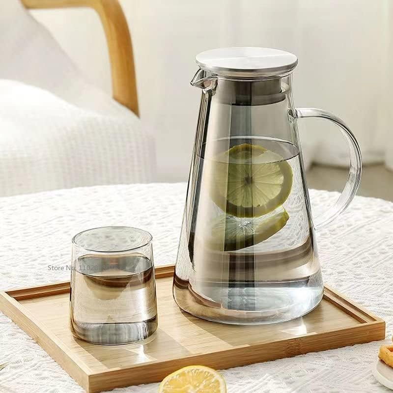 Borosilicate Glass Pitcher and Matching Glass Set for Dining