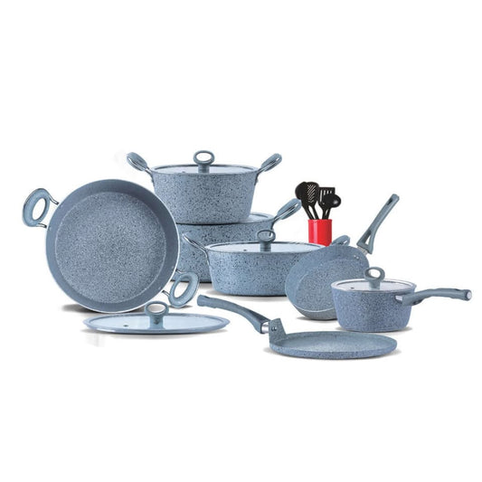 16 Pieces Marble Coated Signature Cookware Set