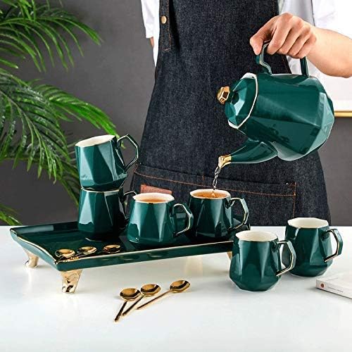 Classic Luxury Porcelain Tea Set with Serving Tray