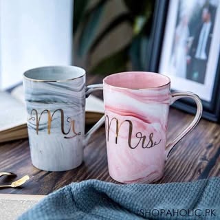 Mr. & Mrs. Mugs in Stunning Marble Style