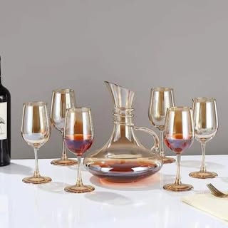 High Quality 7 Pcs Wine Glasses Shaped Water Set