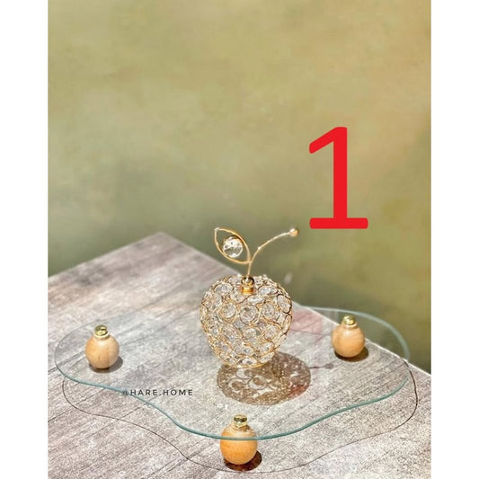 New Unique Metal Crystal Fruit Shaped Candle Holder