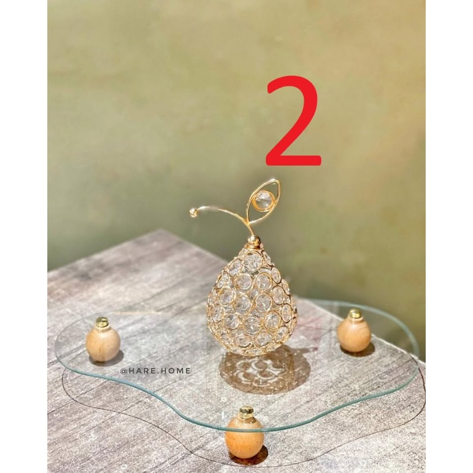 New Unique Metal Crystal Fruit Shaped Candle Holder