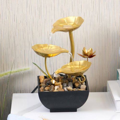 Three Layer Metal Tabletop Water Fountain
