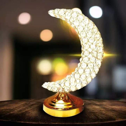 Moon Shaped Crystal Decorative Table LampMoon Shaped Crystal Decorative Table Lamp
