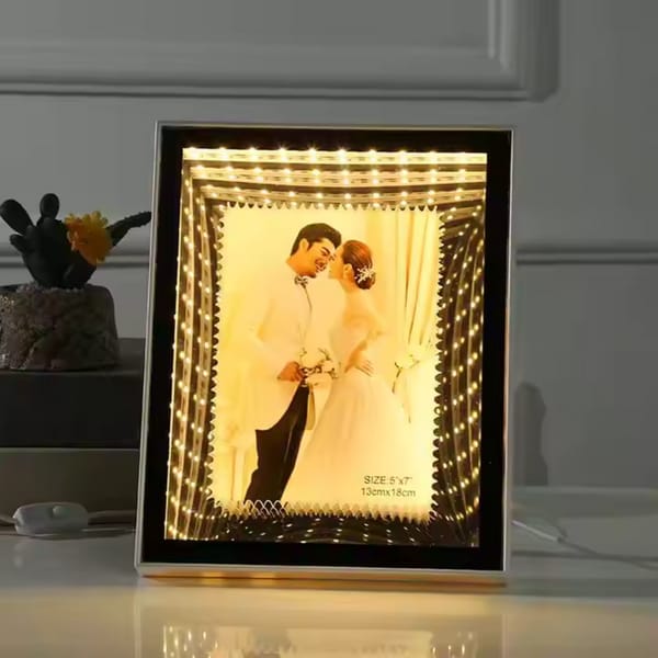 Square Shape Magic Photo Frame With LED Lights