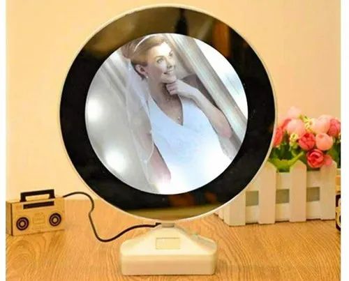 Round Shaped Magic mirror Photo Frame With LED