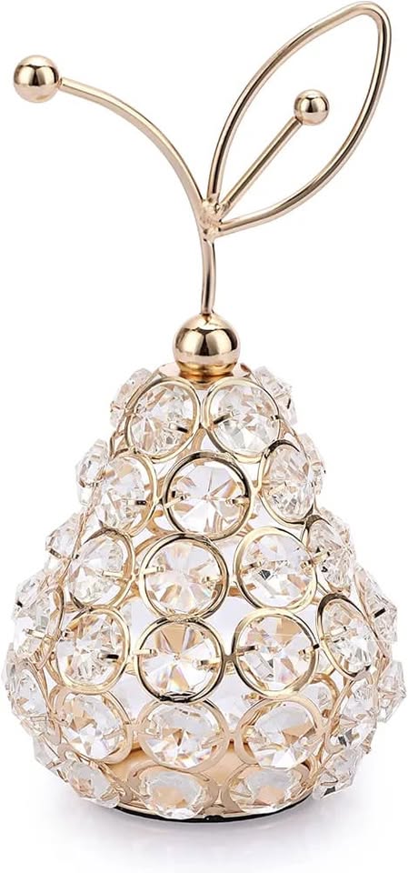 New Unique Metal Crystal Fruit Shaped Candle Holder