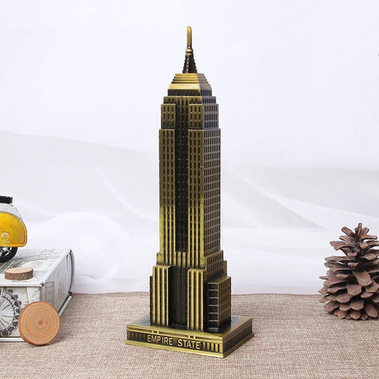 Iconic Metal New York City World Building Statue