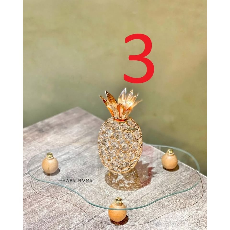 New Unique Metal Crystal Fruit Shaped Candle Holder