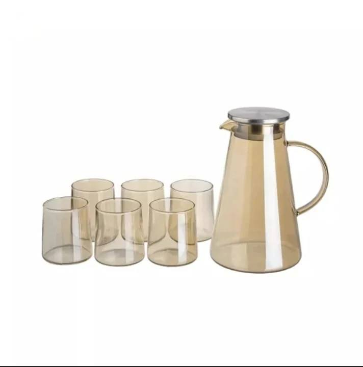 Royalford 7-Piece Glass and Jug Serving Set