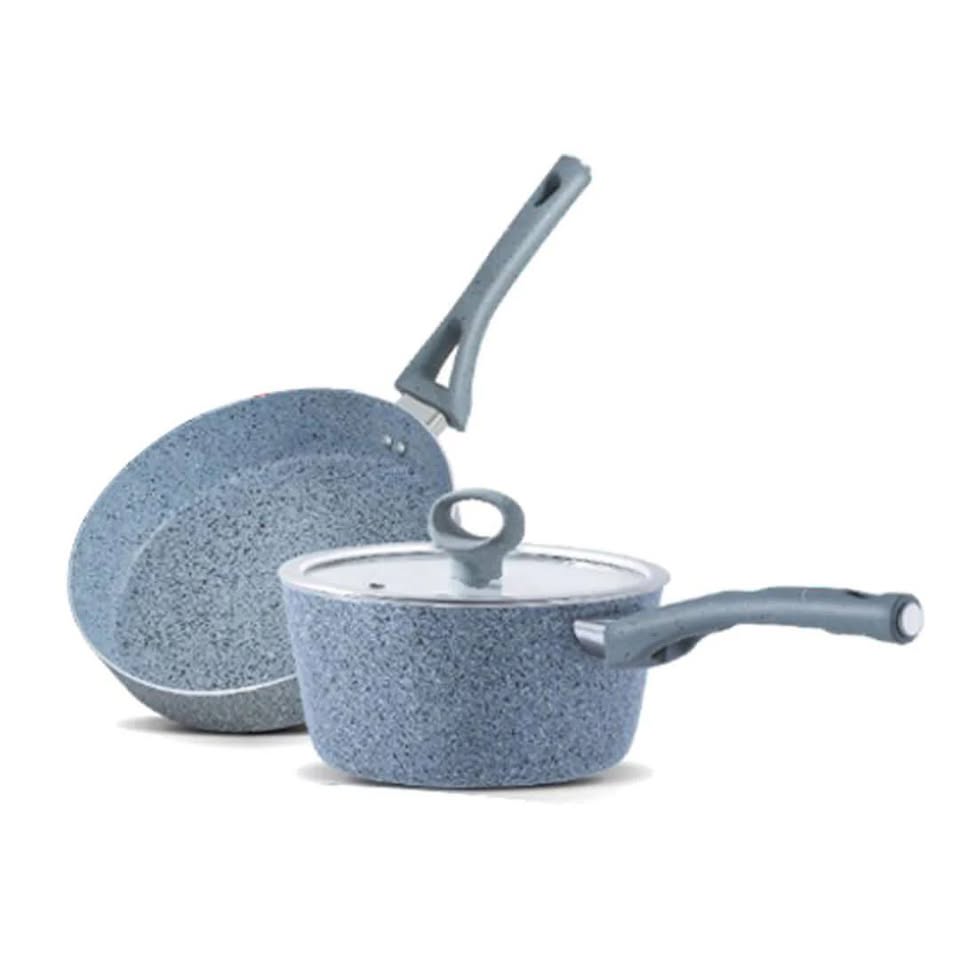 16 Pieces Marble Coated Signature Cookware Set
