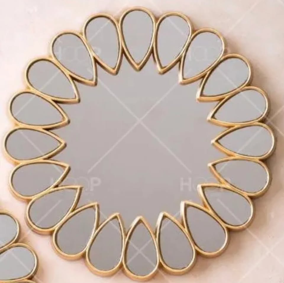 Unique 3Pcs Petal Flower Design Wall Mirror Set