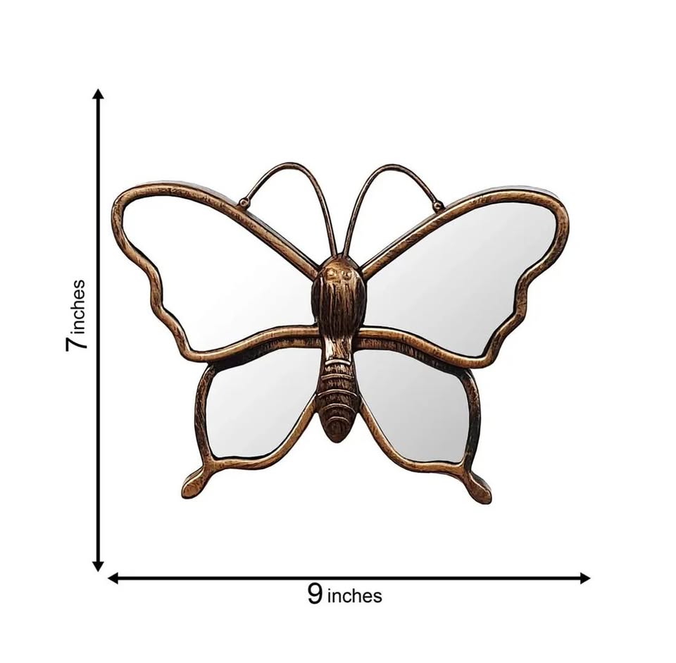 Premium Butterfly Design 3Pcs Wall Hanging Mirror Set