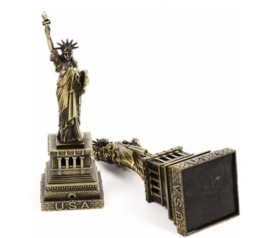 Metallic Statue of Liberty Figurine Model Metal Crafts