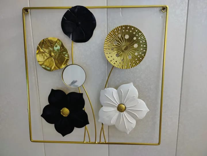 Metal Iron Flower Wall art Motif Frame