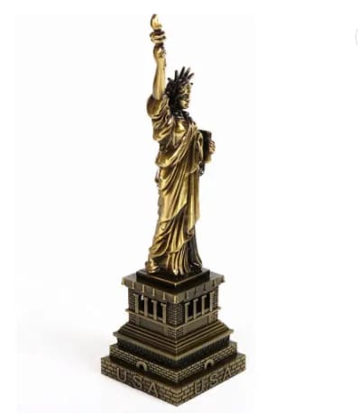 Metallic Statue of Liberty Figurine Model Metal Crafts