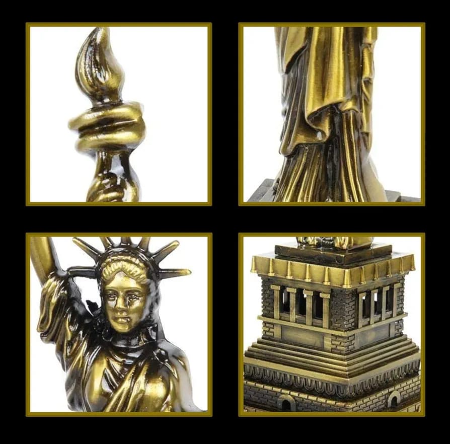 Metallic Statue of Liberty Figurine Model Metal Crafts