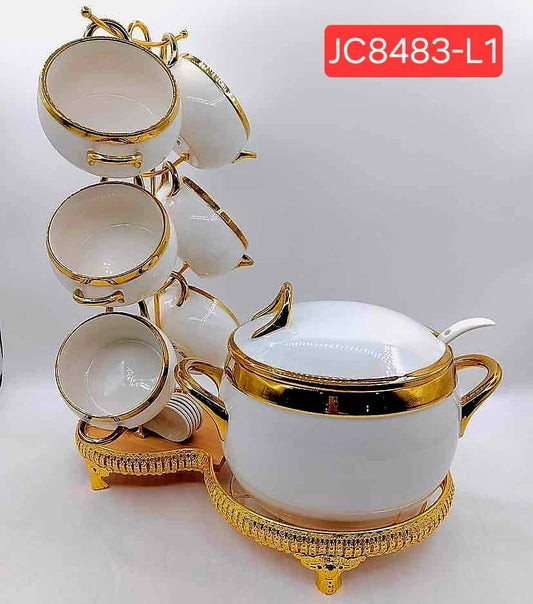 16 Pieces Soup Set with buffet stand