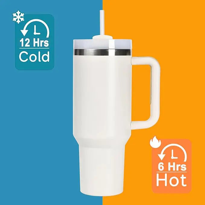 Premium High Quality Stainless Steel Insulated Tumbler - White