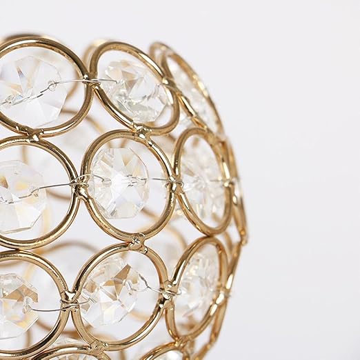 3 Tiers Crystal Candle Holder With Golden Stand
