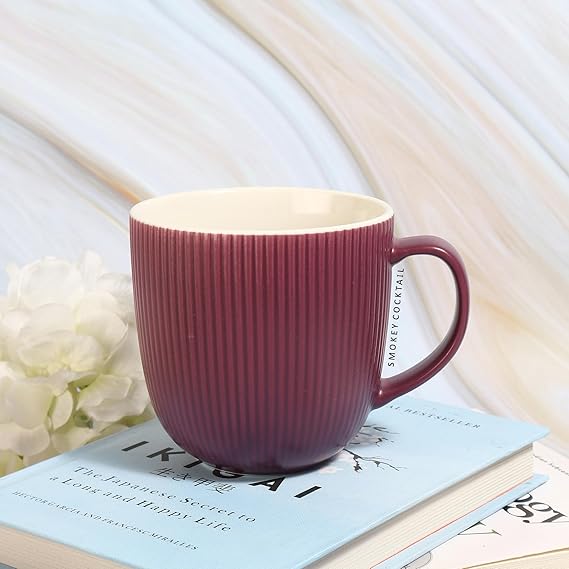 Smokey Cocktail Striped Ceramic Coffee Mugs