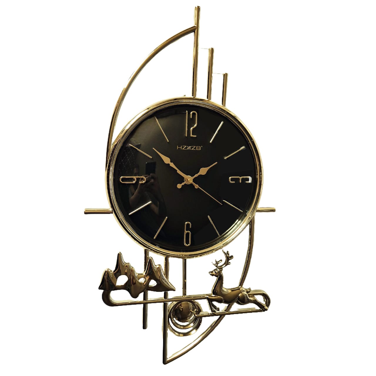 Fancy And Attractive Deer Design Pendulum Wall Clock
