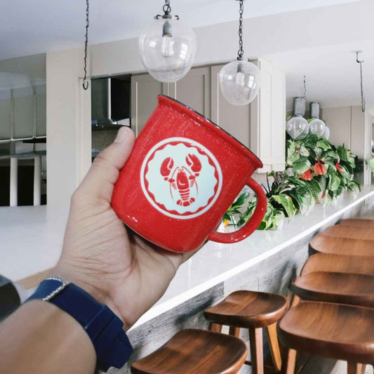 Lobster Logo Red Ceramic Coffee Mug