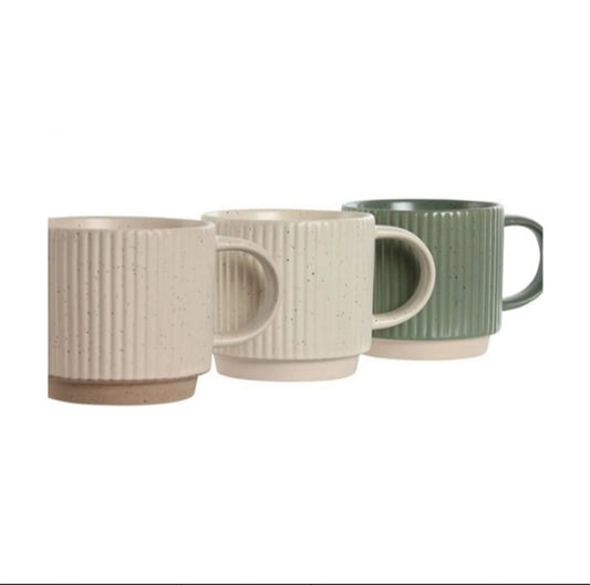 Modern Ceramic Striped Coffee Mug