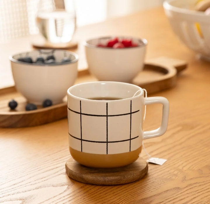 Lines Pattern Ceramic Coffee Mug