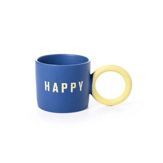 European Style Fatty Mug With Round Shape Handle