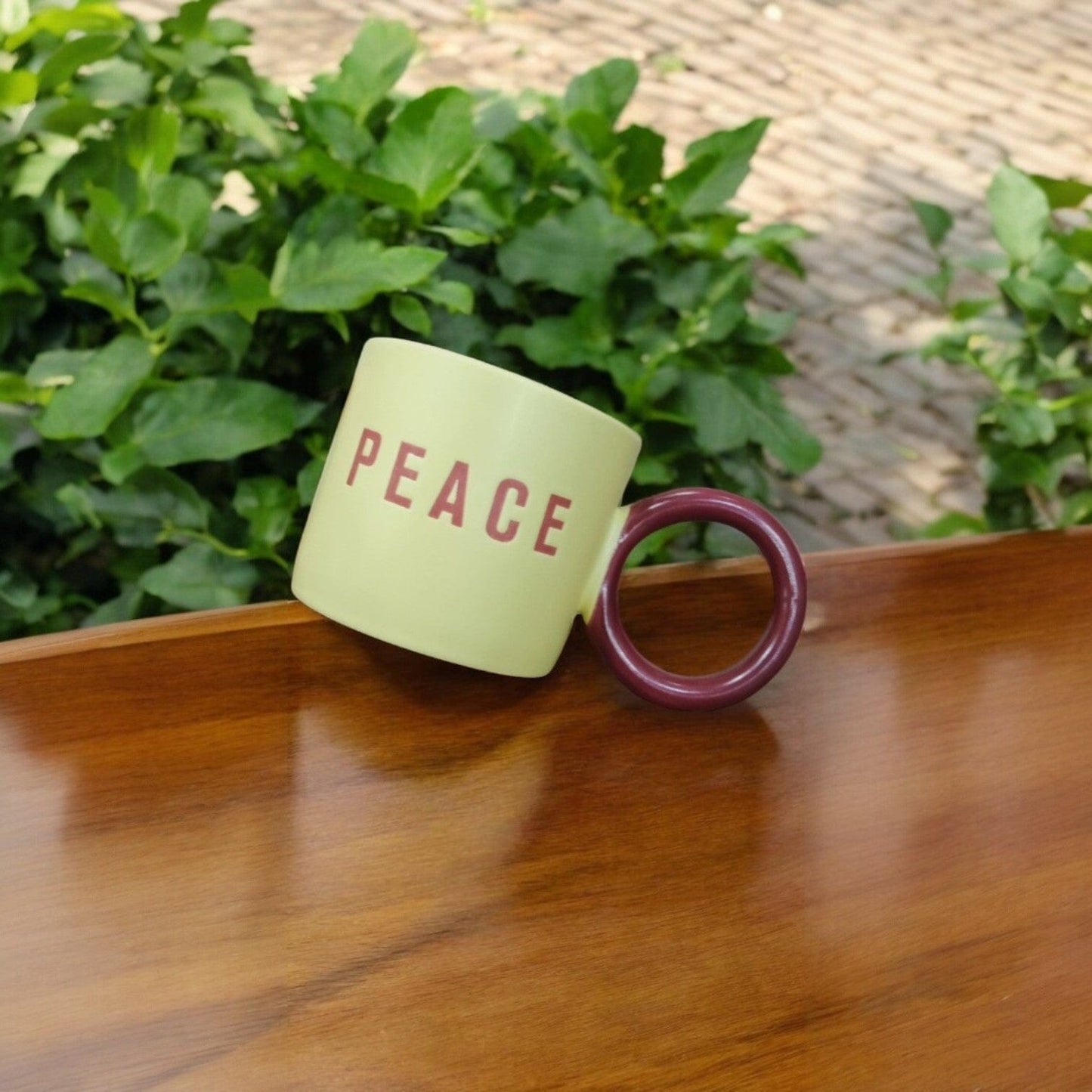Nordic Style Ceramic Coffee Cup With Round Shape Handle