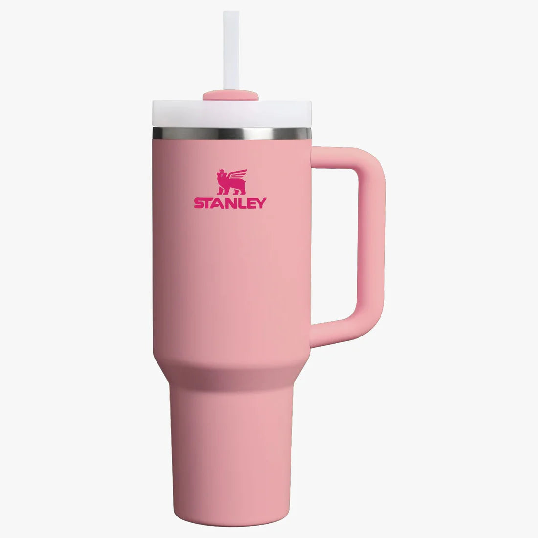 New Stanley Stainless Steel Insulated Tumbler with Lid and Straw - Pink