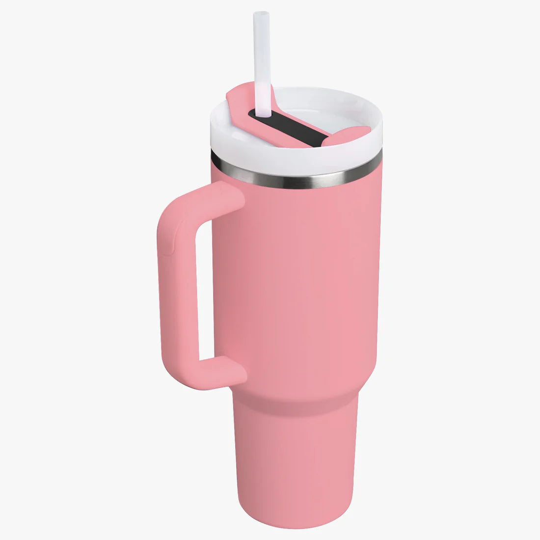 New Stanley Stainless Steel Insulated Tumbler with Lid and Straw - Pink