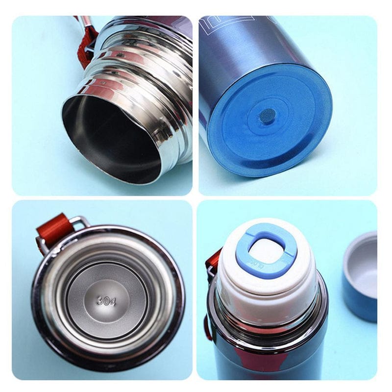 Stainless Steel Water Bottle with Cityscape Design