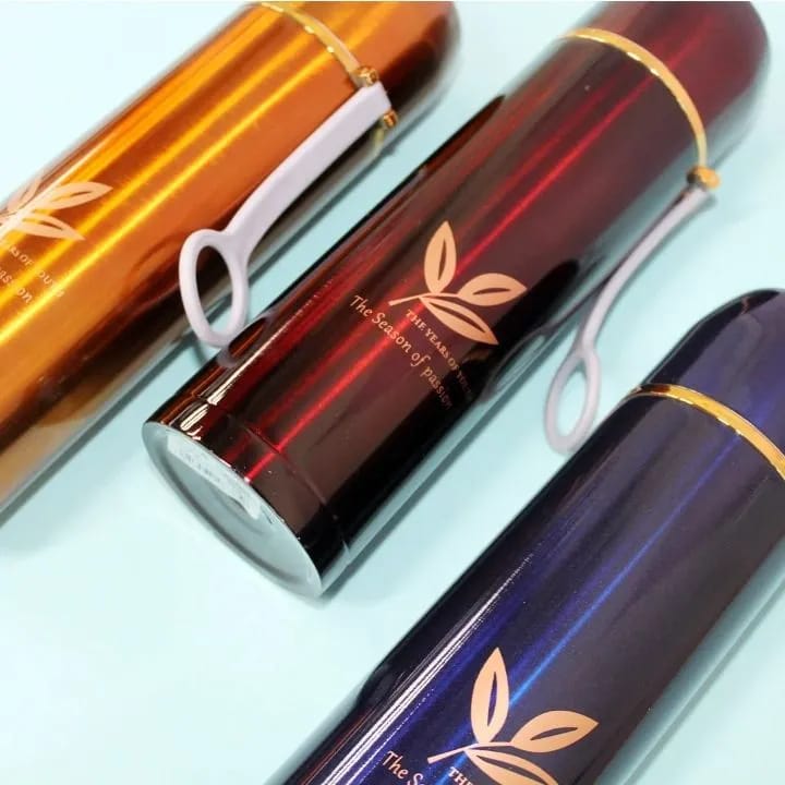 Stainless Steel Leaf Design Water Bottle