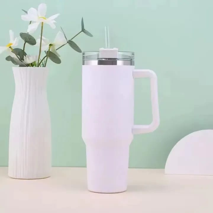 Double Wall Stainless Steel Insulated Tumbler - White