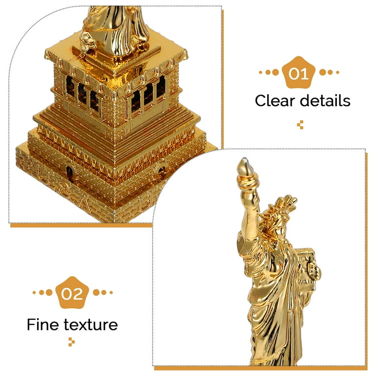 Metal New York City's Gold Statue of Liberty Figurine