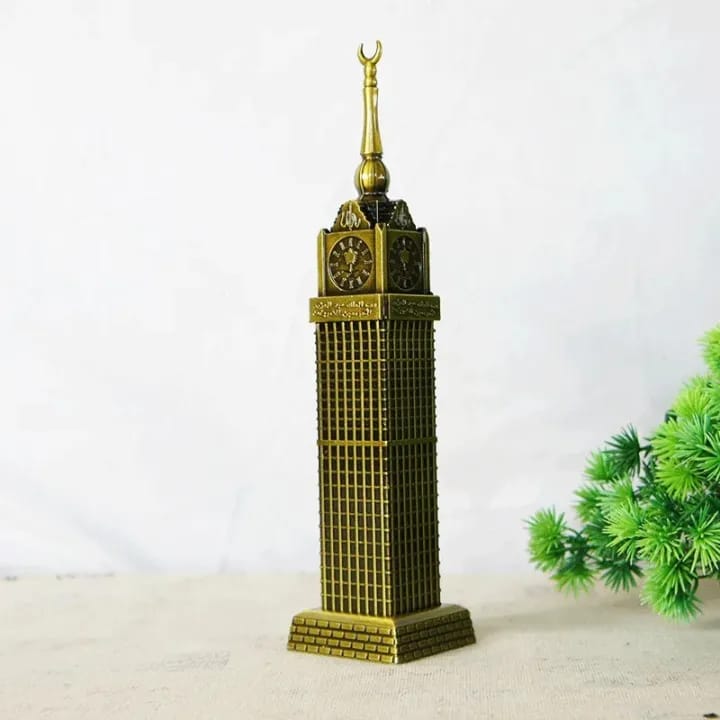 Makkah Clock Tower Metal Model With Clock
