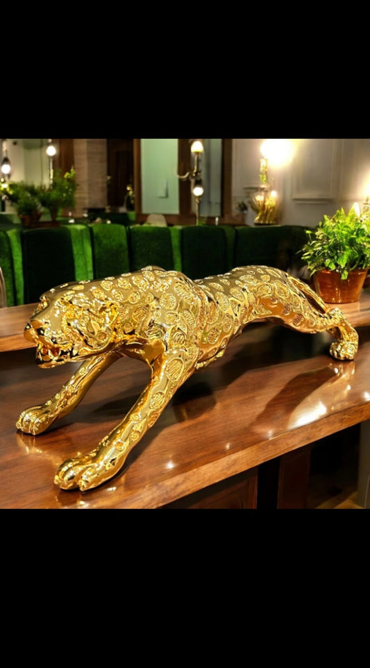 Decorative Gold Panther Scalpture