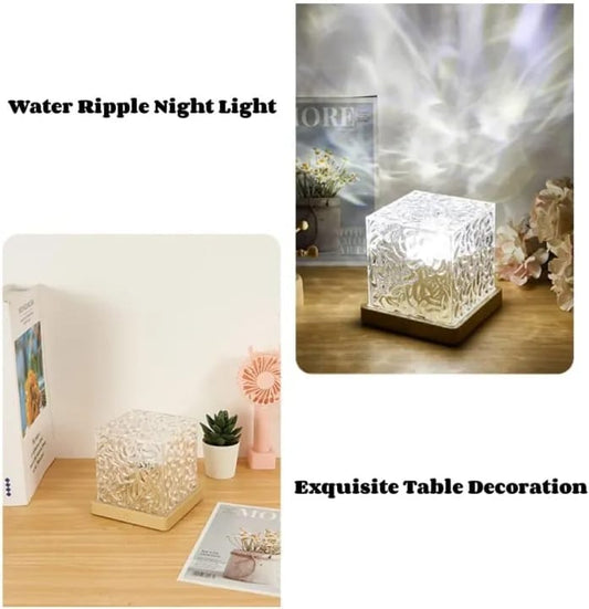 3 Color Dynamic Rotating Water Wave Projector Night Light