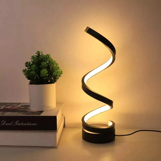 Stylish LED Night Lamp Spiral Line Table Lamp