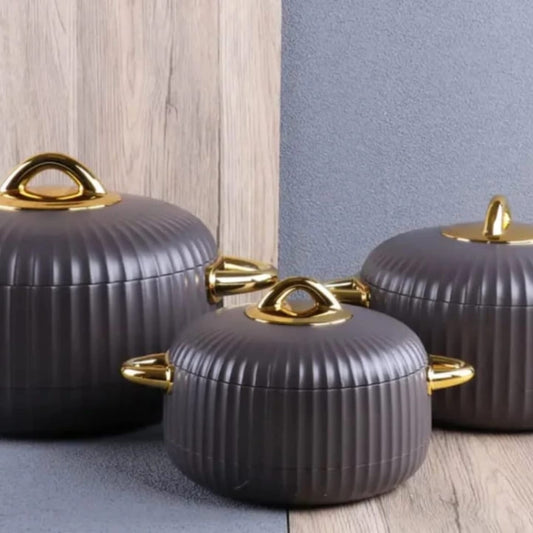 Elegant Luxury Insulated 3Pcs Food Warmer Set