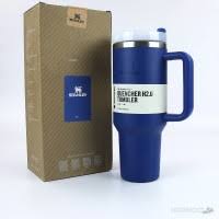 New Stanley Stainless Steel Insulated Tumbler with Lid and Straw - Blue