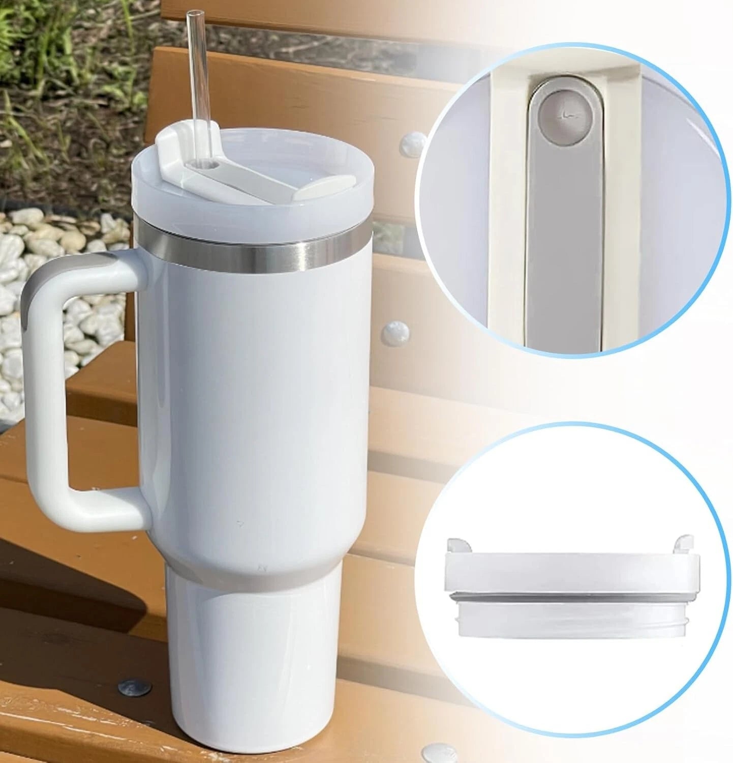 Premium High Quality Stainless Steel Insulated Tumbler - White